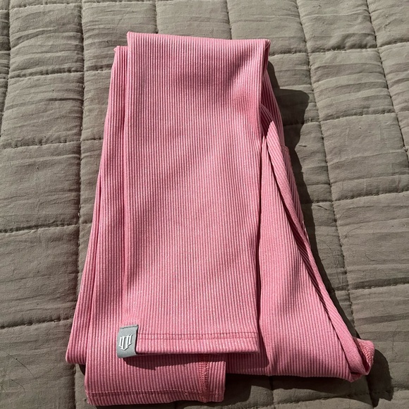Pink Ribbed Leggings - Picture 2 of 5